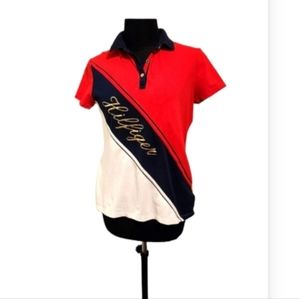 Tommy Hilfiger Vintage Tri-Colour Women's Tennis Polo Shirt